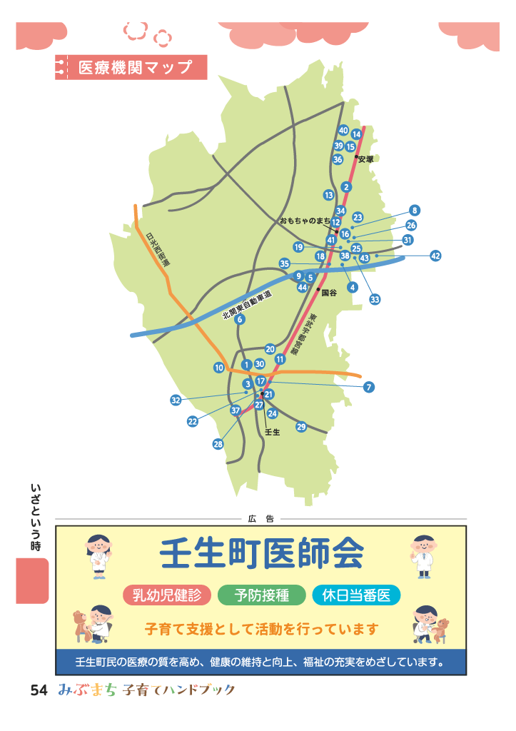 みぶまち子育てハンドブック ページ54